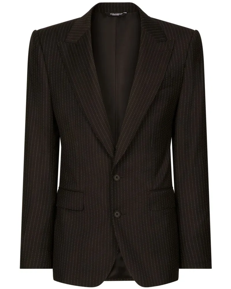 Dolce & Gabbana Sakko mit Nadelstreifen - Schwarz Schwarz