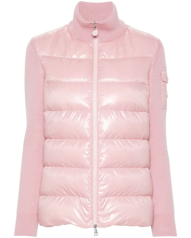 Moncler Daunenjacke mit Kontrasteinsätzen - Rosa Rosa