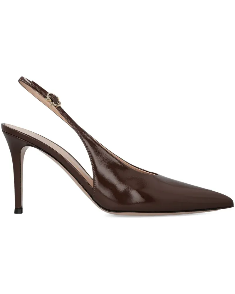 Gianvito Rossi Robbie Slingback-Pumps 85mm - Braun Braun