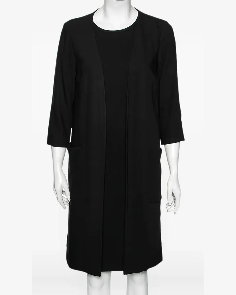 Max Mara Pre-owned Minikleid im Layering-Look - Schwarz Schwarz