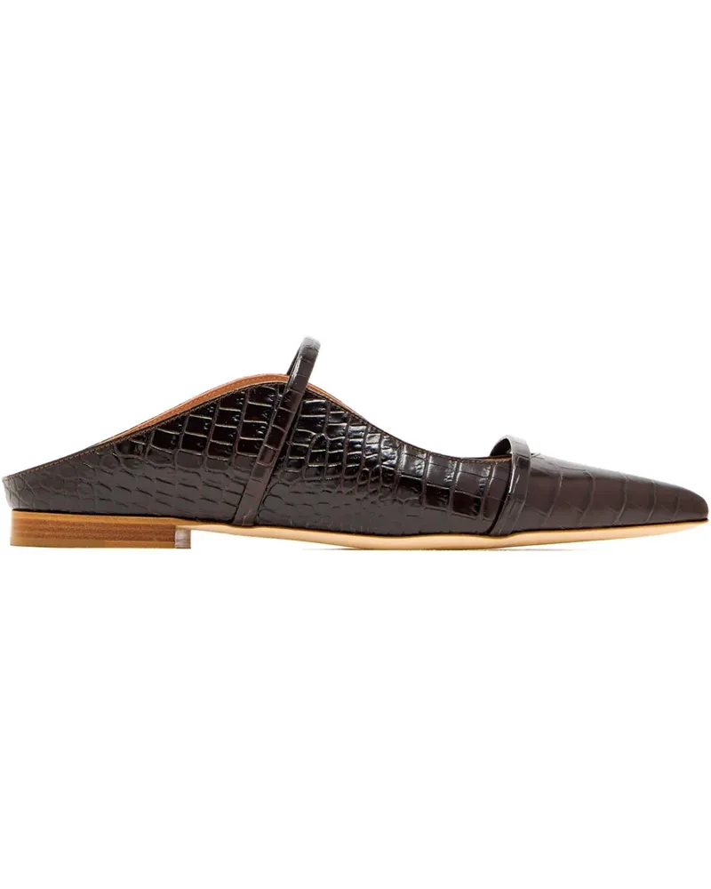 Malone Souliers Maureen crocodile-effect mules - Braun Braun