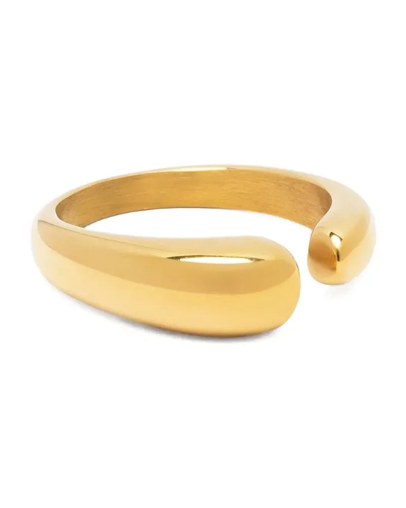 Nialaya Ring mit abgerundeten Enden - Gold Gold