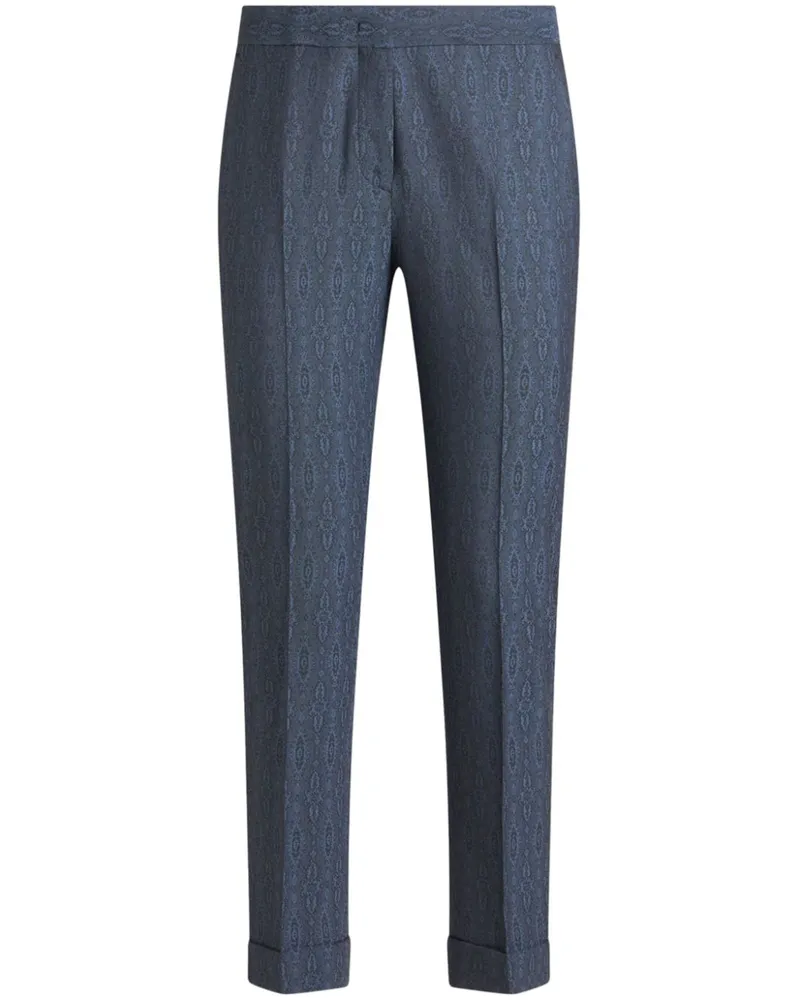 Etro Hose mit geometrischem Muster - Blau Blau