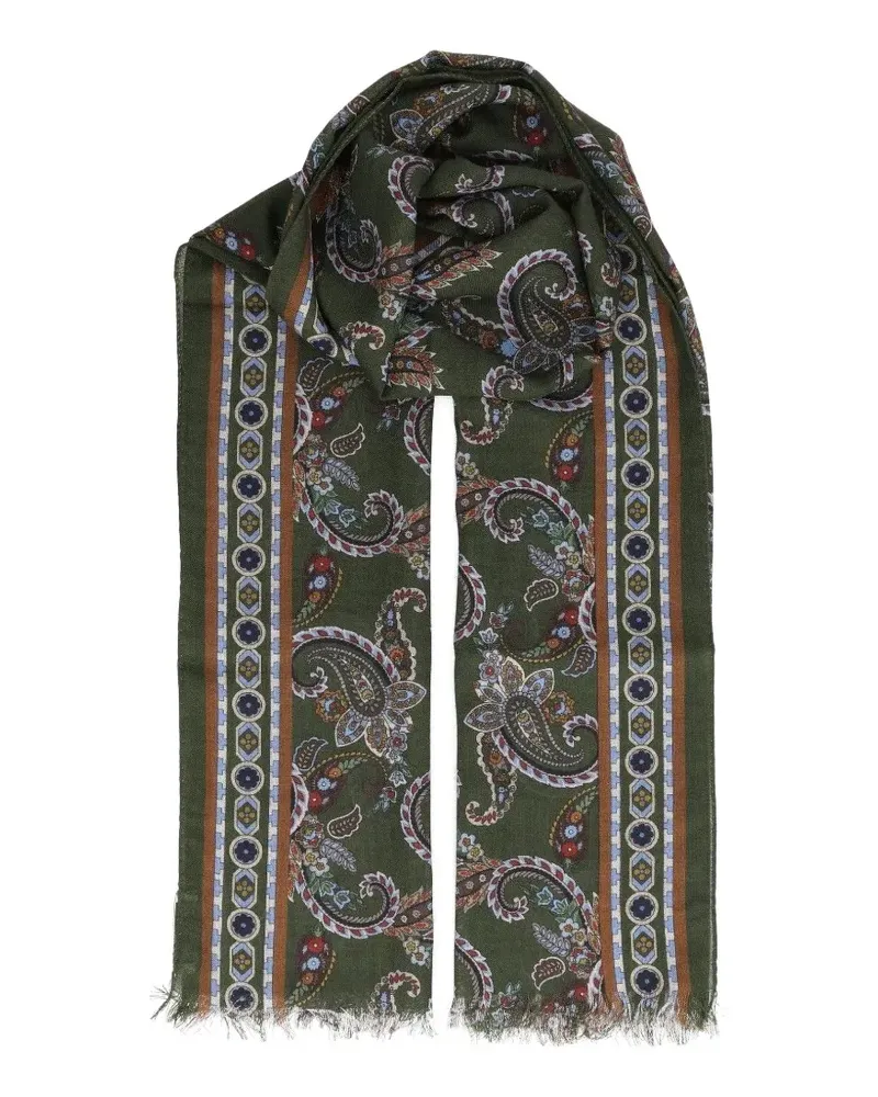 Al Duca D’Aosta 1902 paisley-print wool scarf - Grün Grün