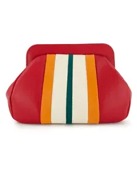 PAULA Gestreifte Clutch Rot