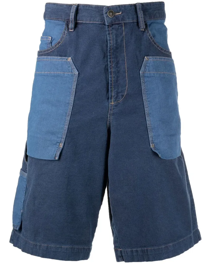 Diesel Jeans-Shorts im Patchwork-Look - Blau Blau