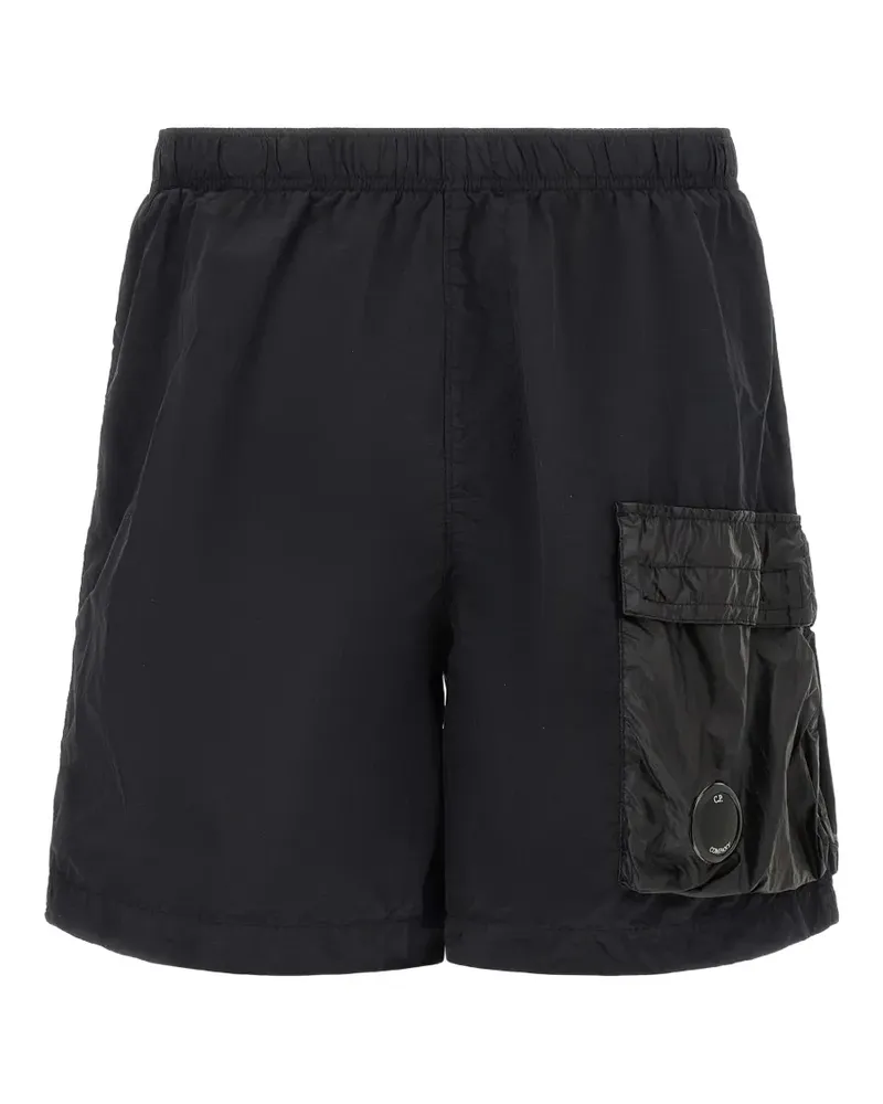C.P. Company Lens-appliqué swim shorts - Schwarz Schwarz