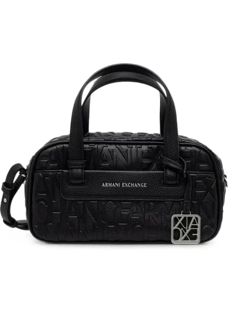Armani Exchange Mini Umhängetasche mit Logo-Prägung - Schwarz Schwarz