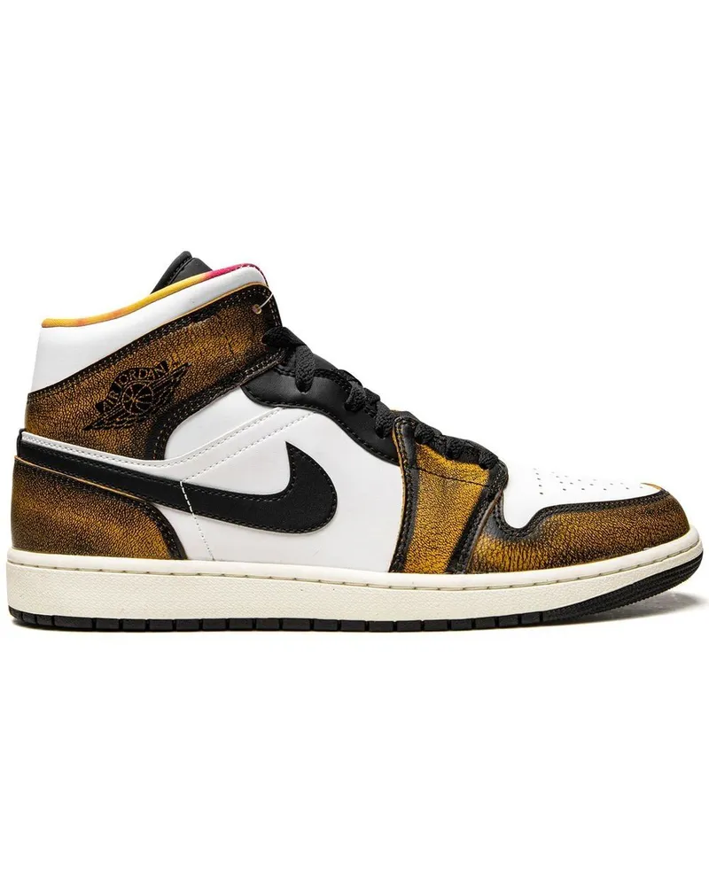 Jordan Air  1 Mid SE Wear-Away Sneakers - Schwarz Schwarz