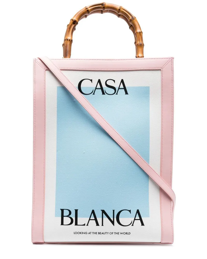 Casablanca Paris Handtasche mit Bambushenkel - Weiß Weiß