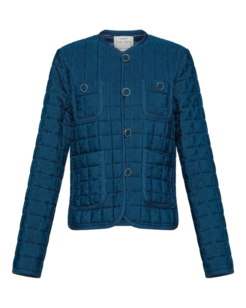 forte_forte quilted jacket - Blau Blau