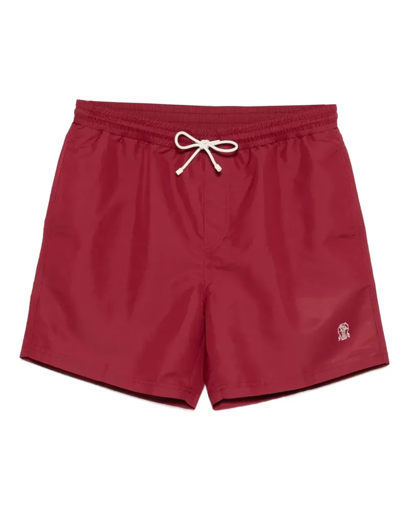 Brunello Cucinelli Badeshorts mit Logo - Rot Rot