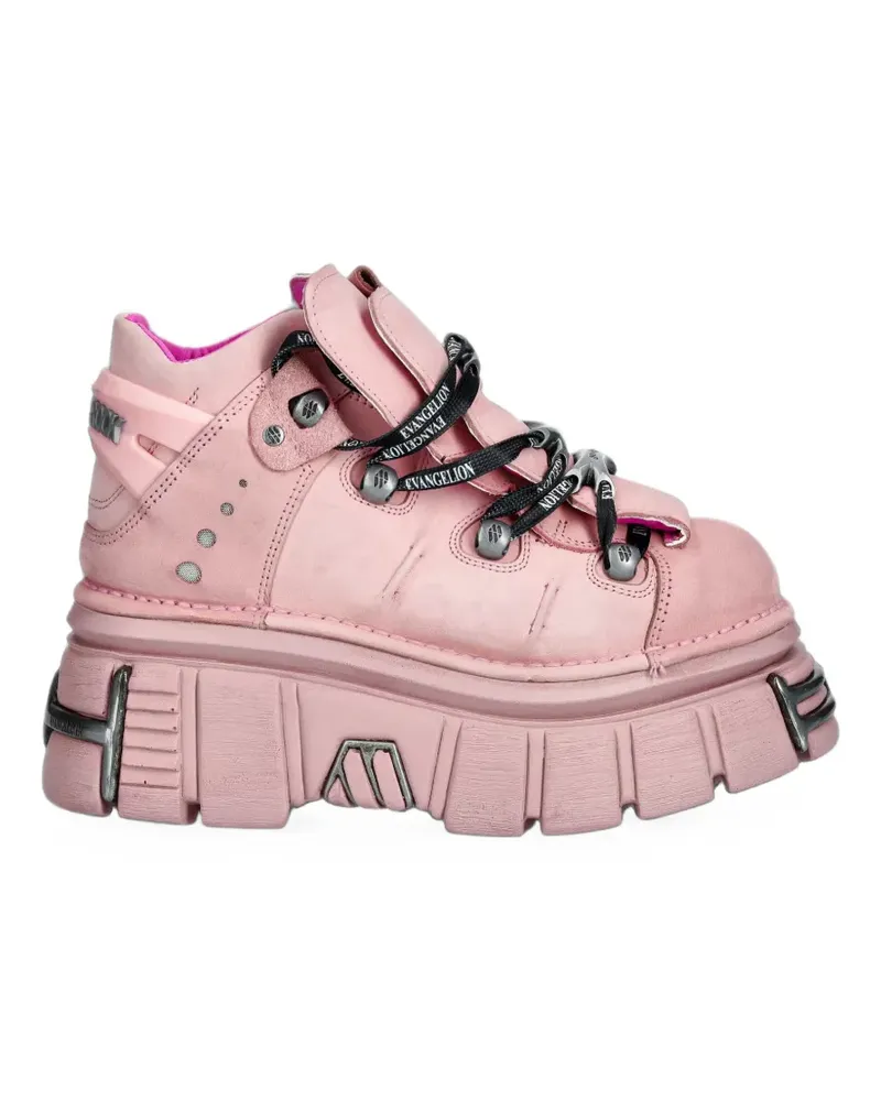 New Rock M-106-CEV164 platform lace-up ankle boots - Rosa Rosa