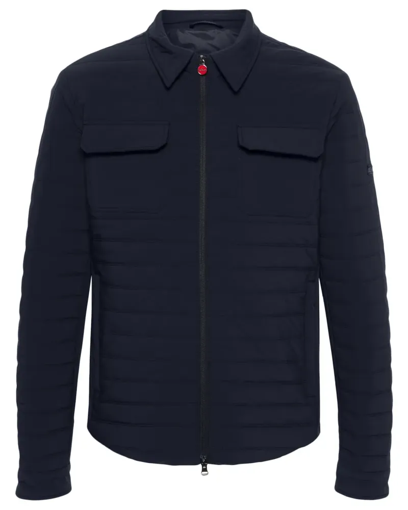 Kiton Leichte Jacke mit Futter - Blau Blau