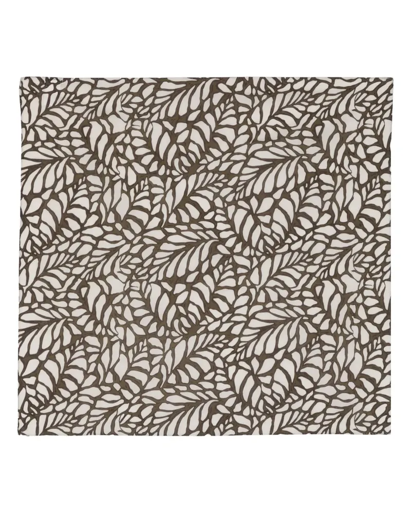 Brunello Cucinelli Schal mit botanischem Print - Grün Grün