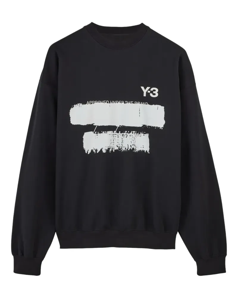 Y-3 Black" Sweatshirt mit grafischem Print - Schwarz Schwarz