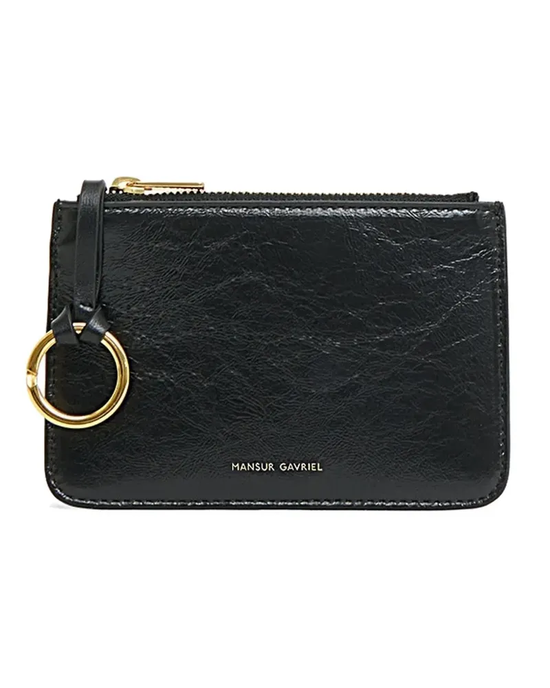 Mansur Gavriel Portemonnaie mit Logo-Schild - Schwarz Schwarz