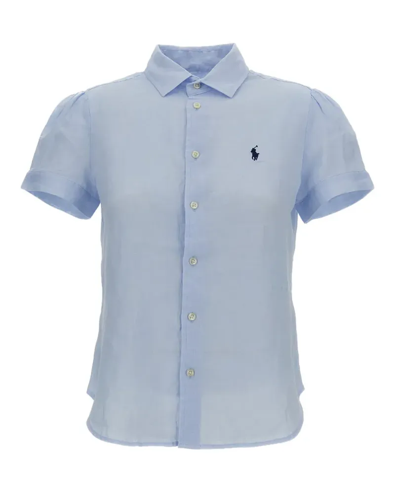 Ralph Lauren embroidered-logo short-sleeved shirt - Blau Blau