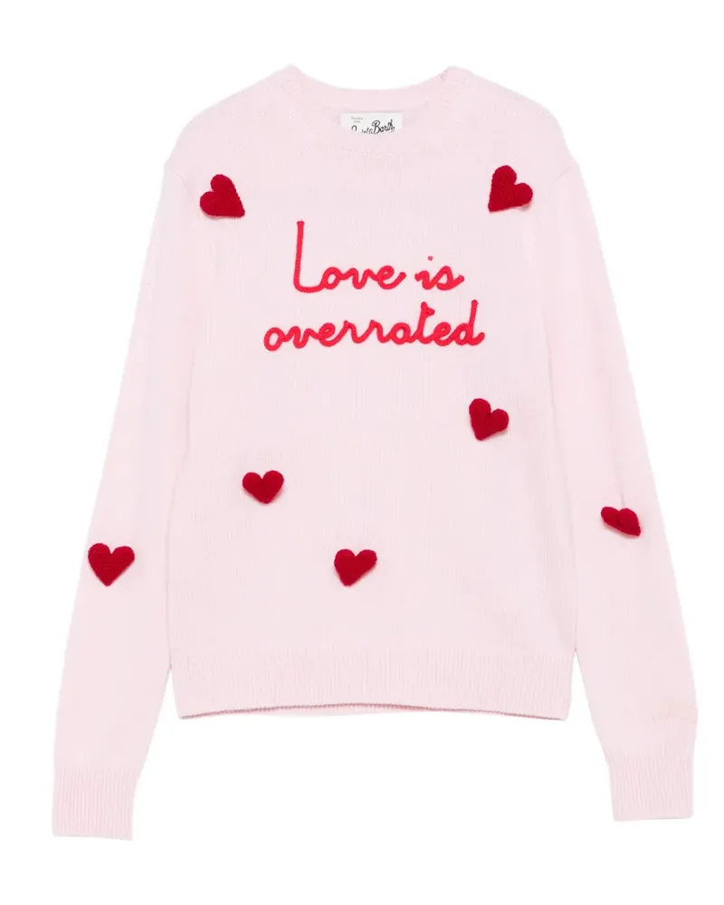 MC2 Saint Barth Pullover mit Herzstickerei - Rosa Rosa