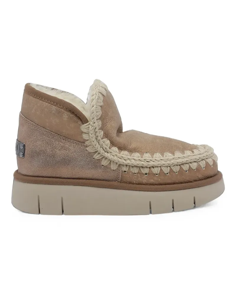 Mou Eskimo Bounce Stiefel mit Häkelborte - Nude Nude
