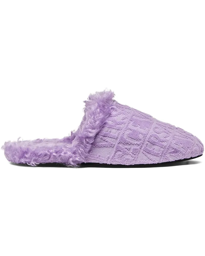 Versace Slipper aus Logo-Jacquard - Violett Violett