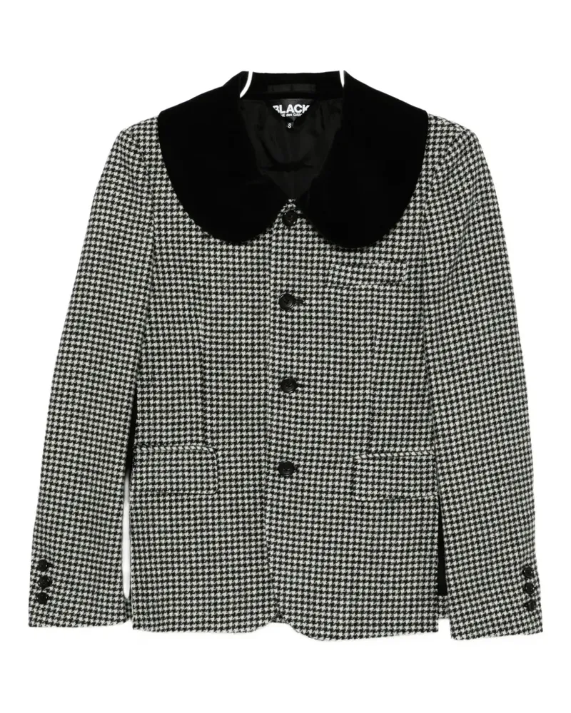 Comme des Garçons Jacke mit Hahnentrittmuster - Schwarz Schwarz
