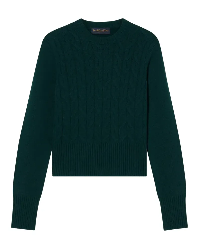 Brooks Brothers Pullover mit Zopfmuster - Grün Grün