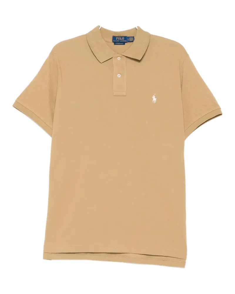 Ralph Lauren Poloshirt mit Knopfleiste - Nude Nude
