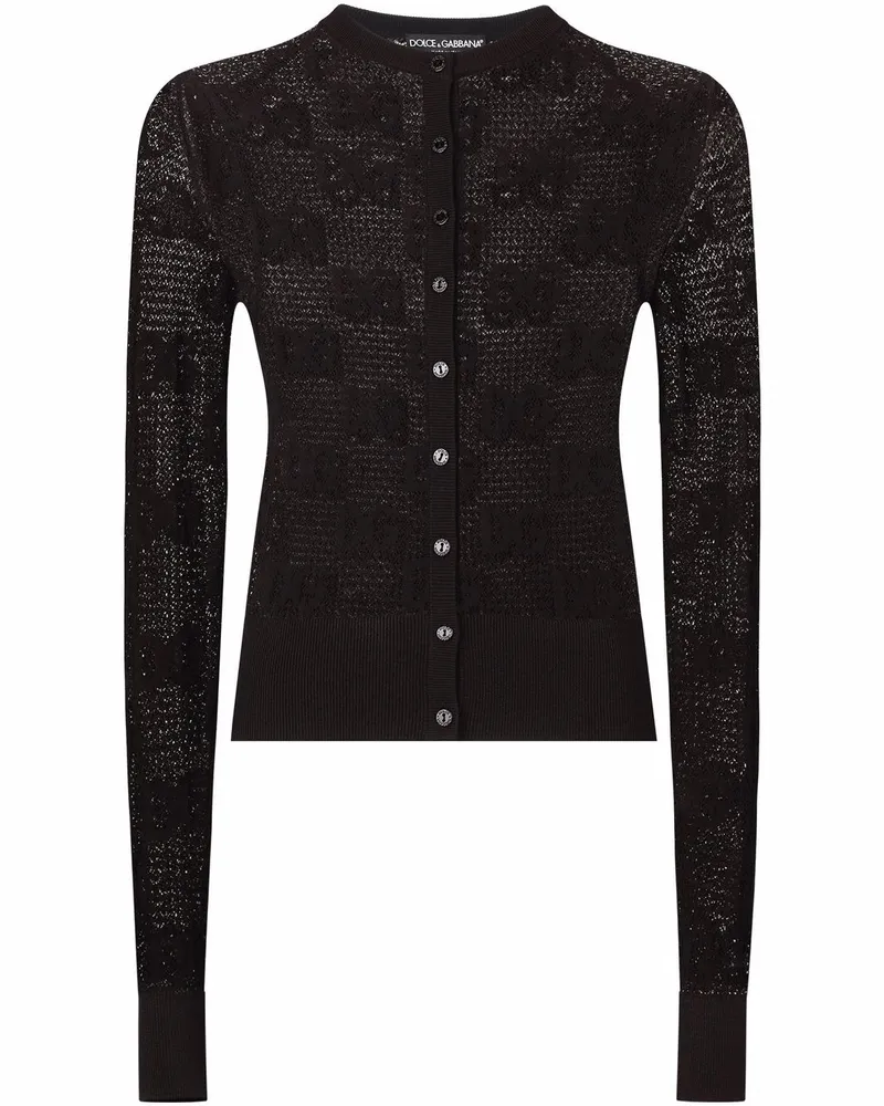 Dolce & Gabbana Cardigan mit DG-Logo - Schwarz Schwarz