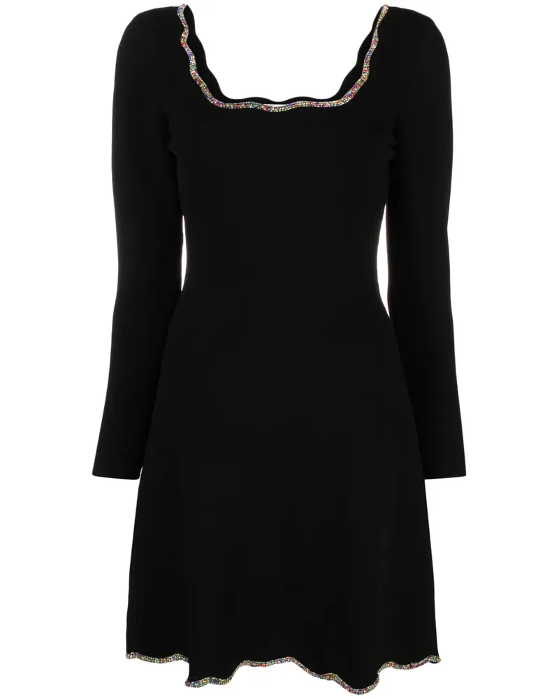 Sandro Minikleid mit Strass - Schwarz Schwarz