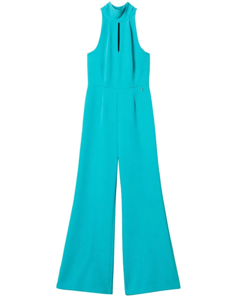Twin-Set Neckholder-Jumpsuit aus Cady - Grün Grün