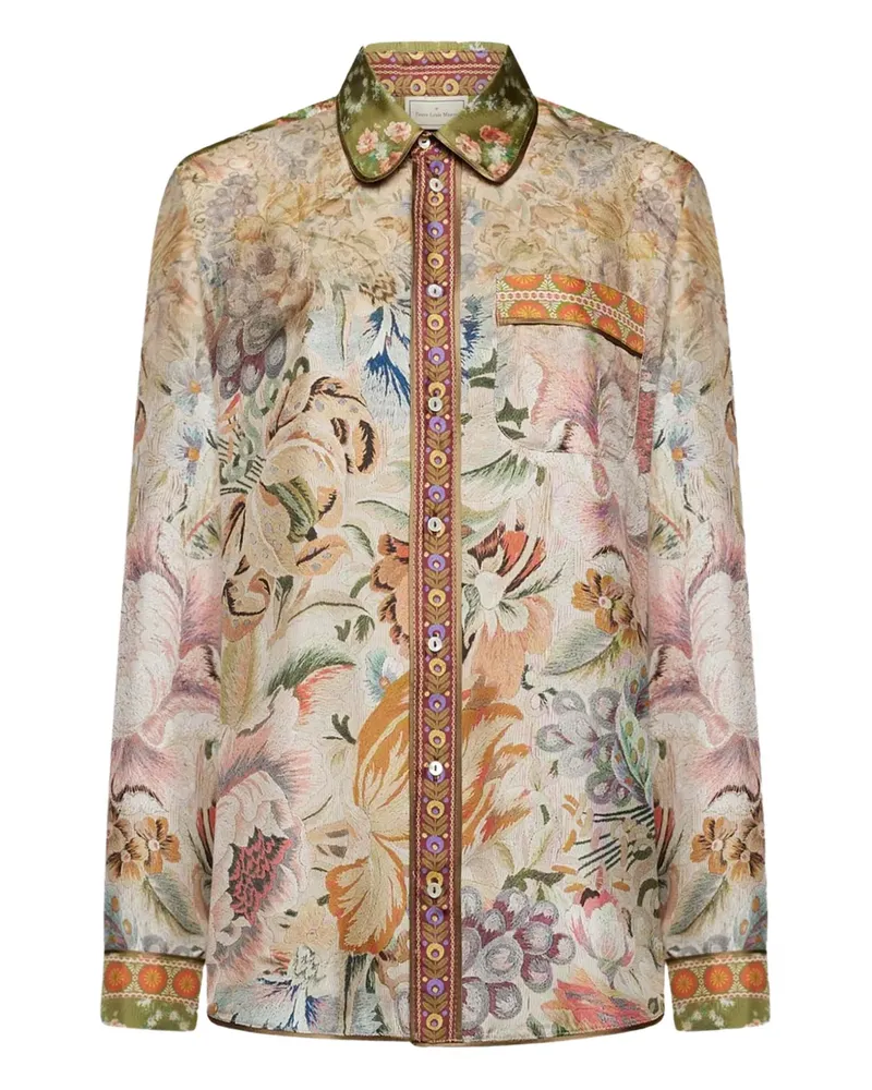 Pierre-Louis Mascia floral-print shirt - Grün Grün