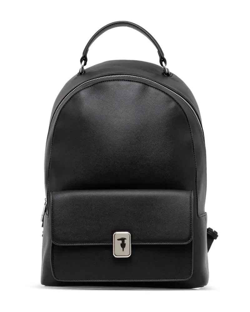 Trussardi Rucksack mit Klappentasche - Schwarz Schwarz