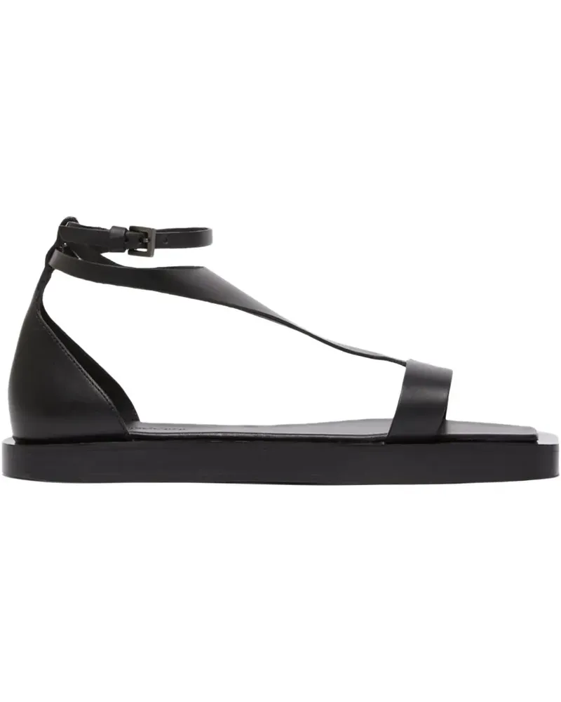 Max Mara Flache Sandalen - Schwarz Schwarz