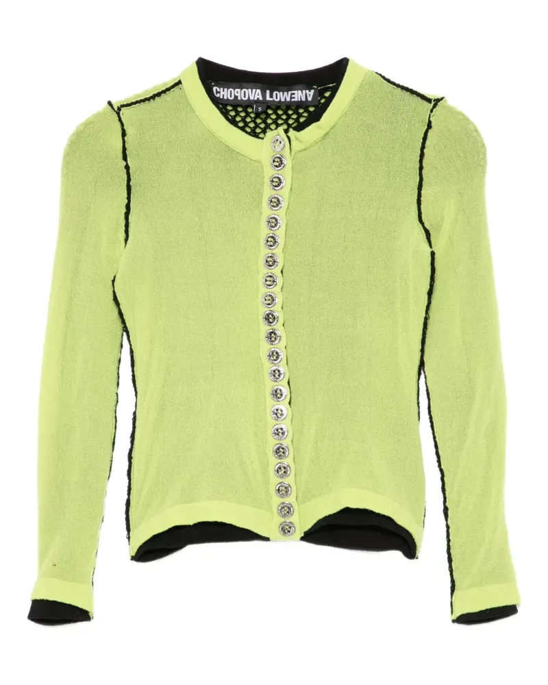 CHOPOVA LOWENA Cardigan im Layering-Look - Gelb Gelb