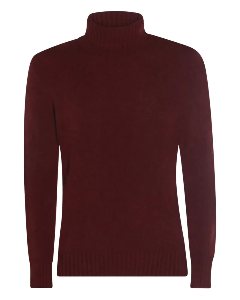 Piacenza Cashmere Rollkragenpullover mit gerippten Bündchen - Rot Rot