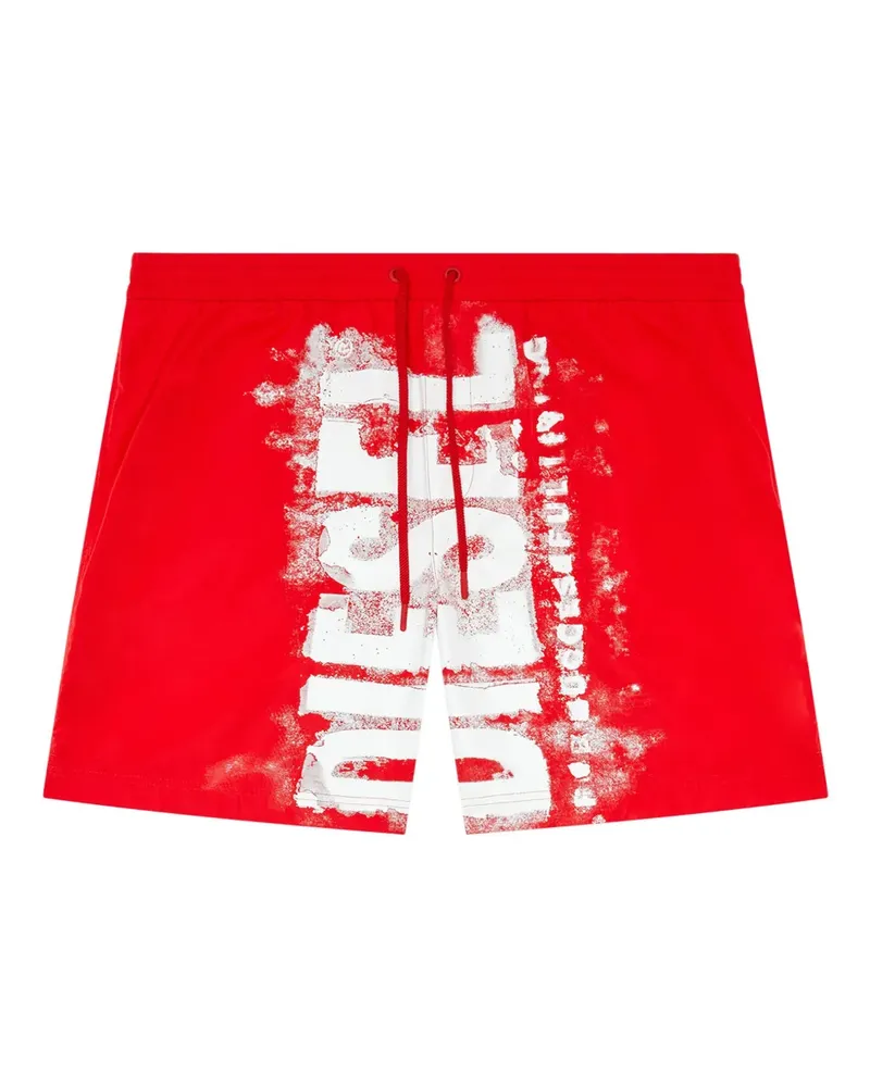 Diesel Bmbx-Powel-47.5 Badeshorts mit Logo-Print - Rot Rot