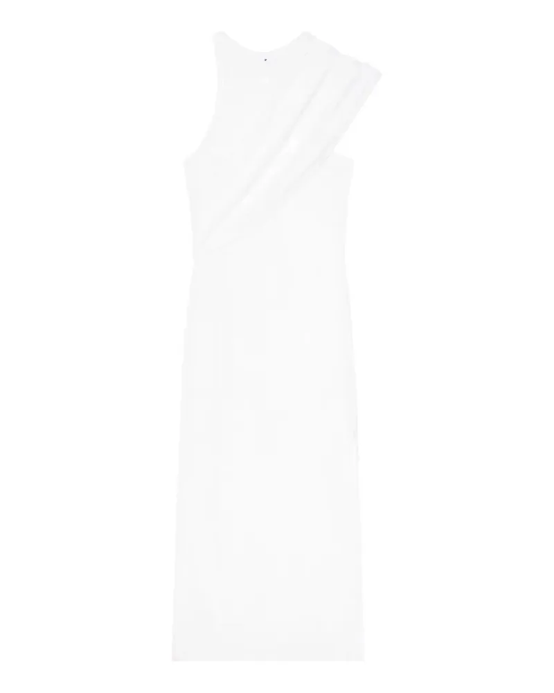 Courrèges Asymmetrisches Kleid mit Drapierung - Weiß Weiß