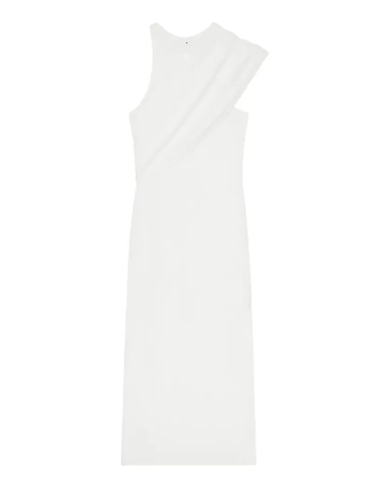 Courrèges Asymmetrisches Kleid mit Drapierung - Weiß Weiß