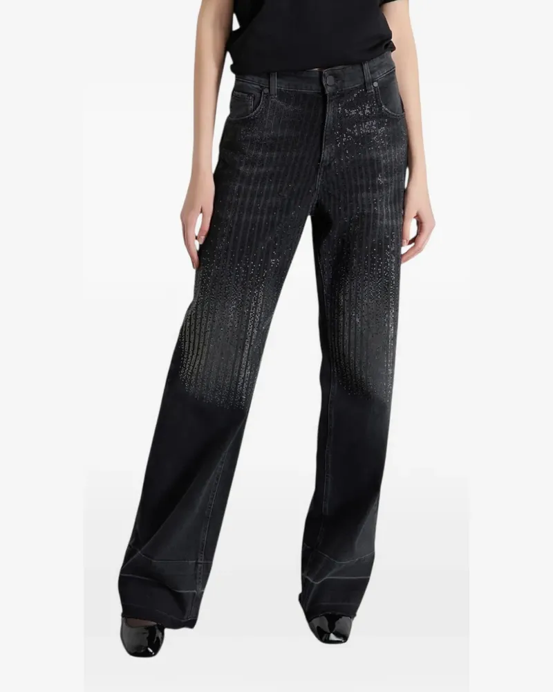 Gaëlle Bonheur Verzierte Jeans - Schwarz Schwarz