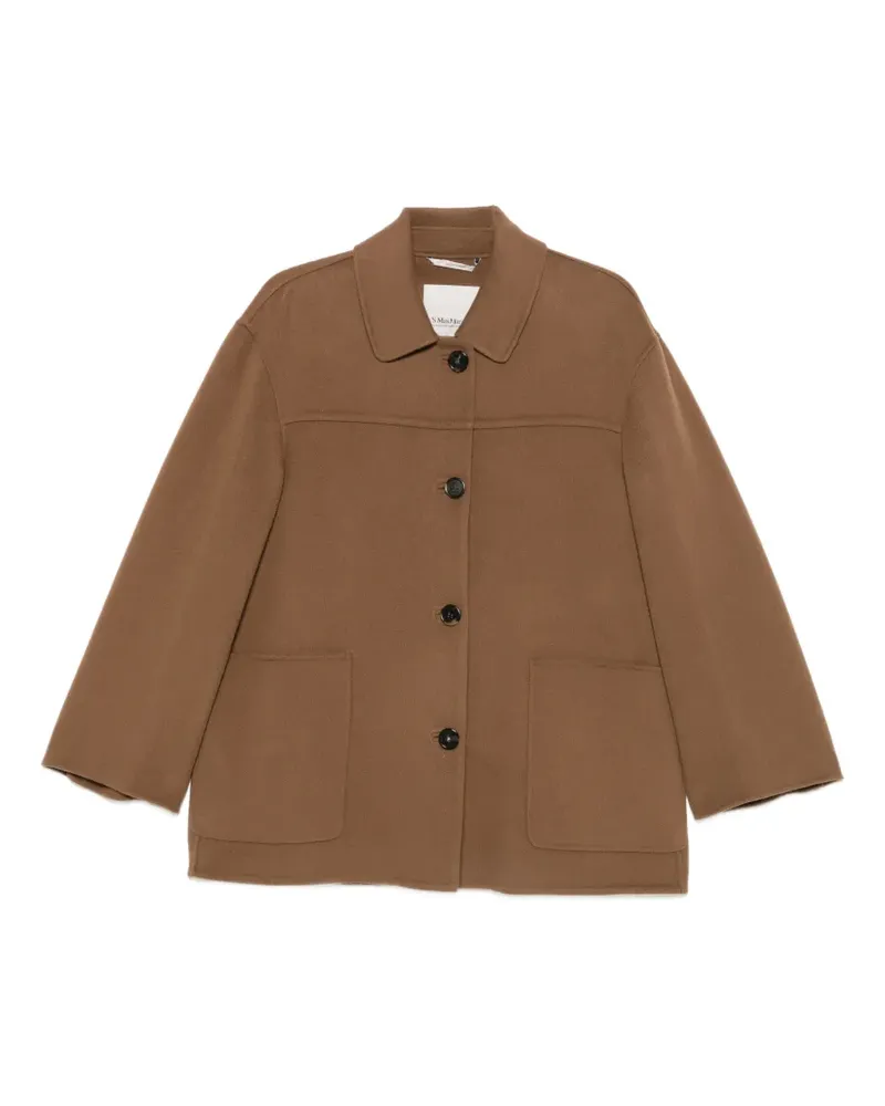 Max Mara Jacke mit aufgesetzter Tasche - Braun Braun