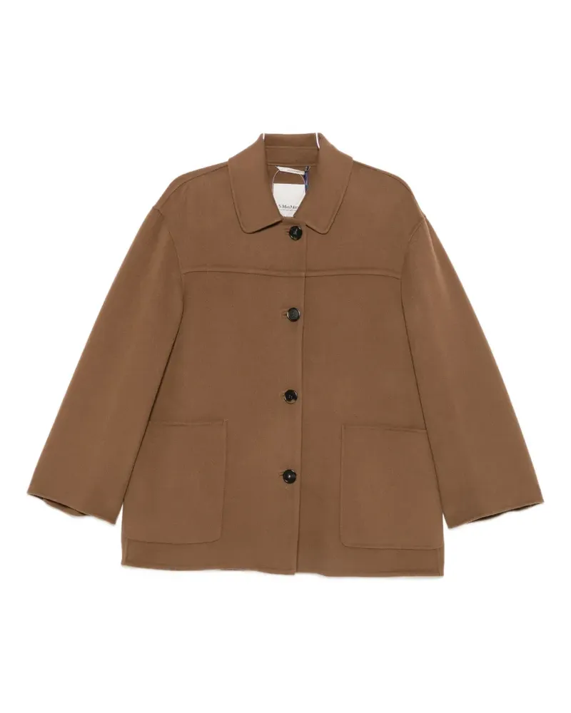Max Mara button-fastening patch-pocket jacket - Braun Braun