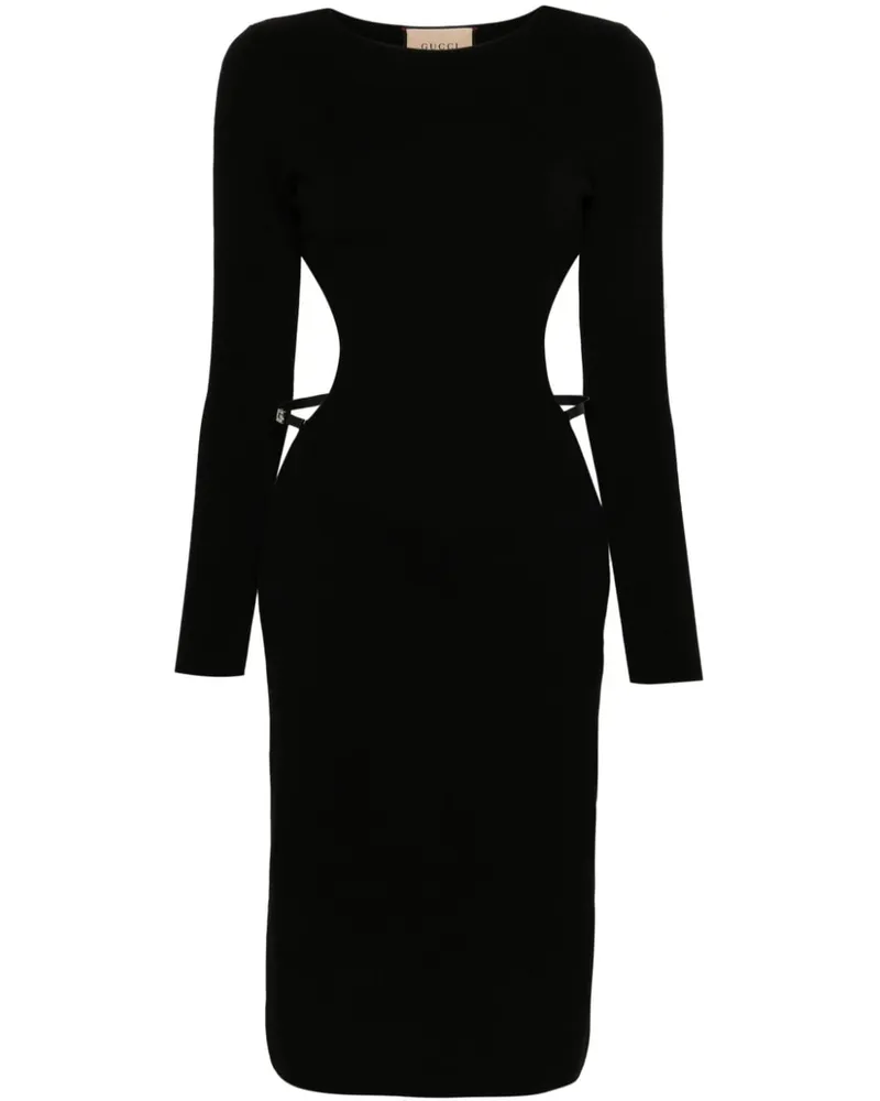 Gucci Crystal G Kleid mit Cut-outs - Schwarz Schwarz