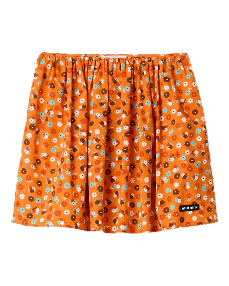 Miu Miu Rock aus Popeline - Orange Orange
