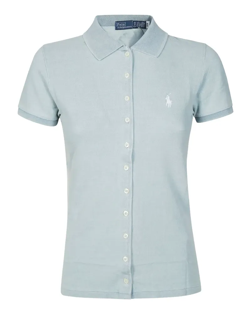 Ralph Lauren Gestricktes Poloshirt mit Knöpfen - Blau Blau