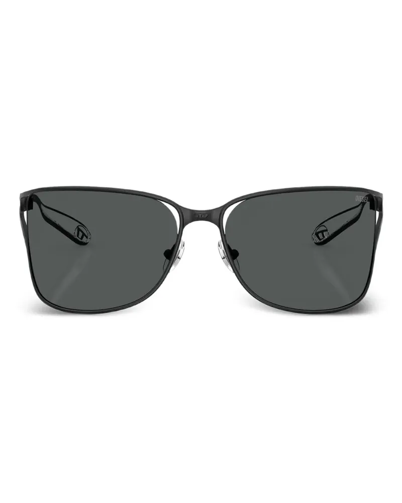Diesel Sonnenbrille mit Cut-Out - Schwarz Schwarz