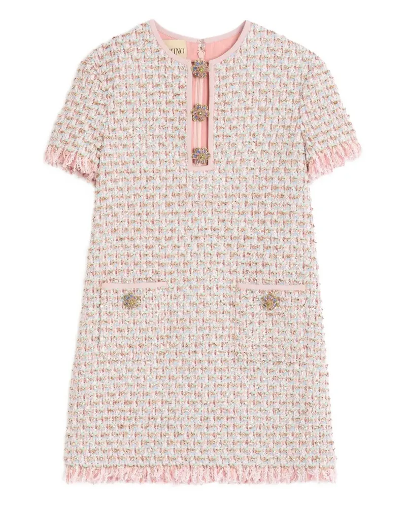 Valentino Garavani Ribbon Minikleid aus Tweed - Rosa Rosa