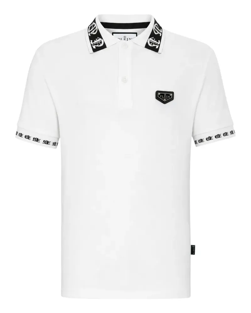 Philipp Plein Gothic logo-print polo shirt - Weiß Weiß
