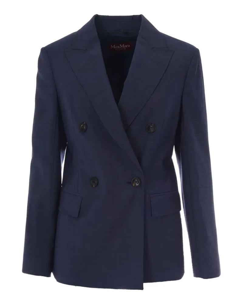 Max Mara Doppelreihiger Blazer - Blau Blau