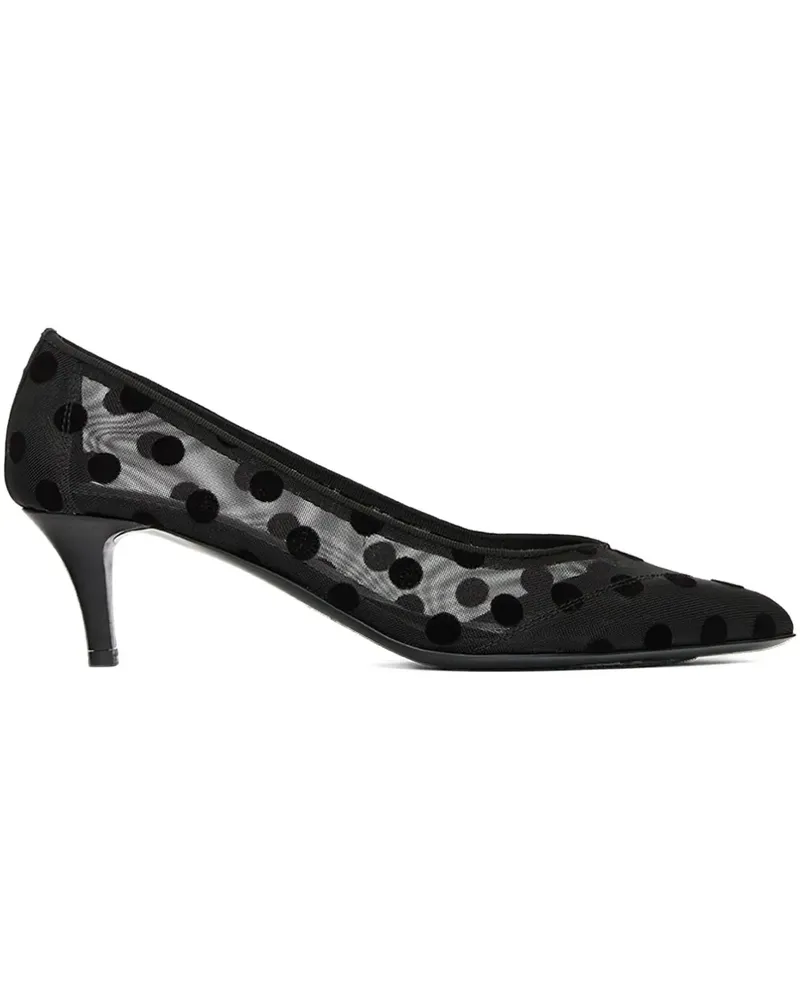 Isabel Marant Peleo Mesh-Pumps mit Polka Dots - Schwarz Schwarz